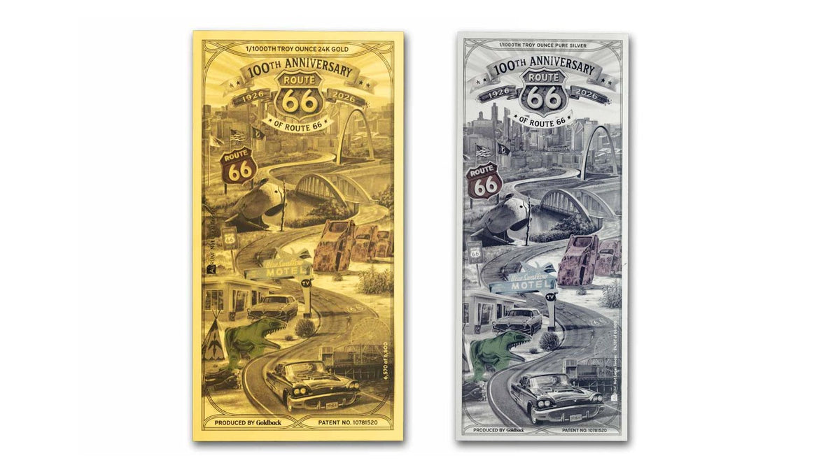 The Route 66 centenary Goldback and Silverback side by side