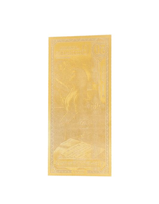 50 Arizona Goldback - Alpha Edition (α) | Aurum Gold Foil Note (24k)