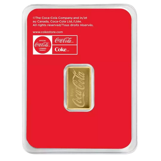 Coca-Cola 1/2 Gram .9999 Pure Gold Bar in TEP – Collectible Gold