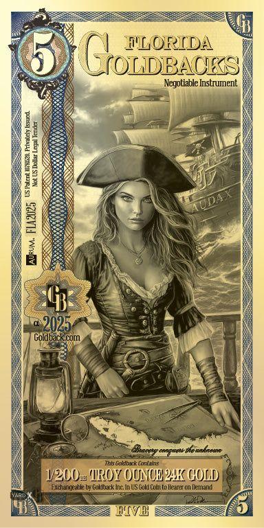 5 Florida Goldback | Aurum Gold Foil Note (24k)