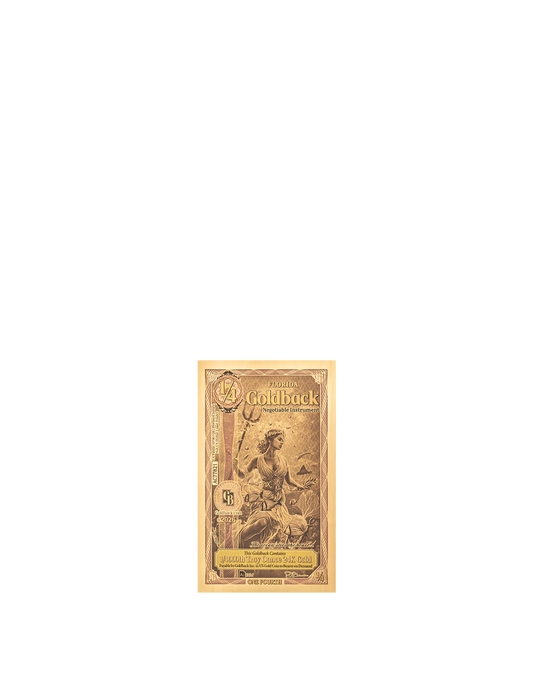 ¼ Florida Goldback - Alpha Edition (α) | Aurum Gold Foil Note (24k)