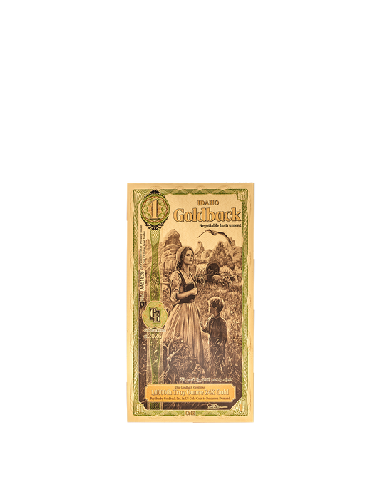 1 Idaho Goldback - Alpha Edition (α) | Aurum Gold Foil Note (24k)