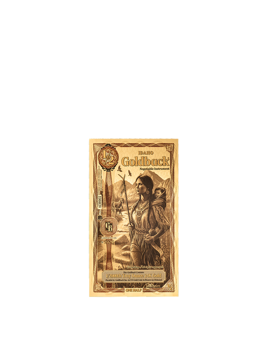 1/2 Idaho Goldback - Alpha Edition (α) | Aurum Gold Foil Note (24k)