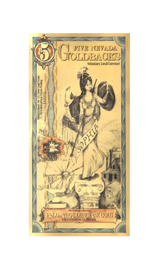 2020 5 Nevada Goldback front