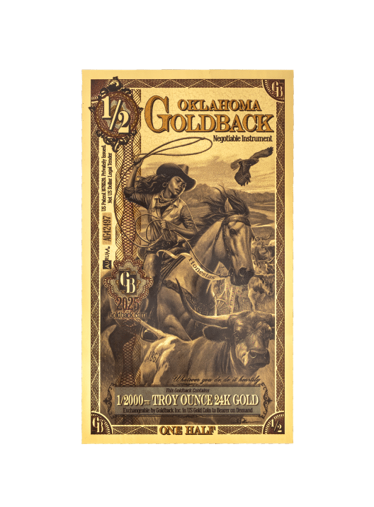 2025 half Oklahoma Goldback front