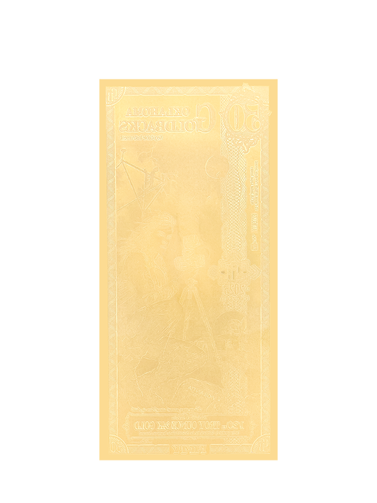 50 Oklahoma Goldback | Aurum Gold Foil Note (24k)