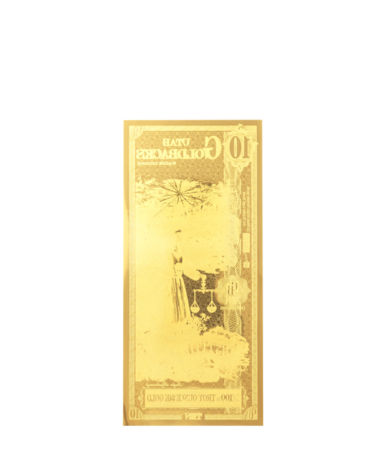 10 Utah Goldback | Aurum Gold Foil Note (24k)
