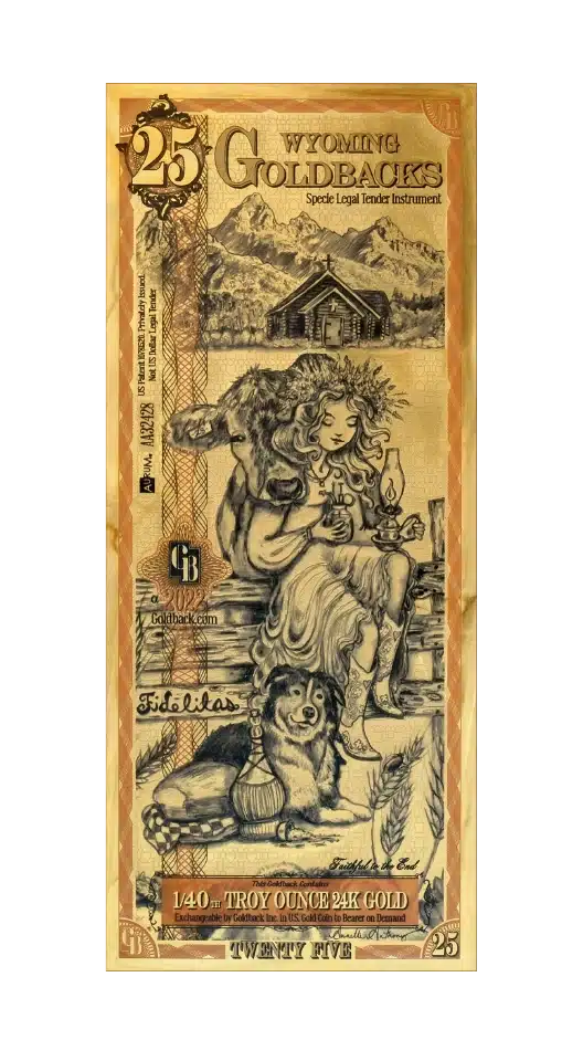 2022 25 Wyoming Goldback front