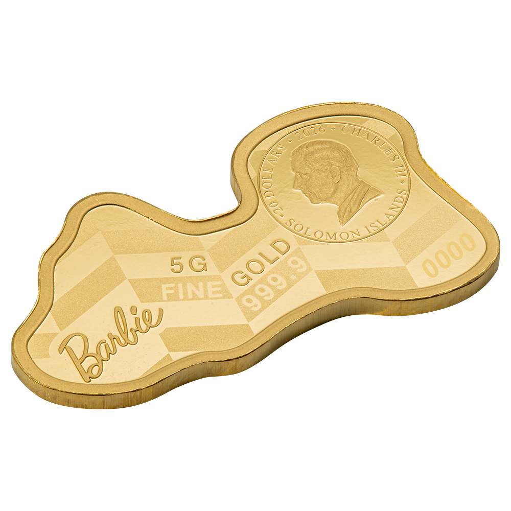 PAMP - 5g Gold Coin - Barbie Logo