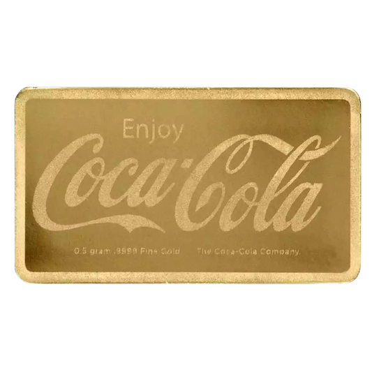 Coca-Cola half gram gold bar logo design