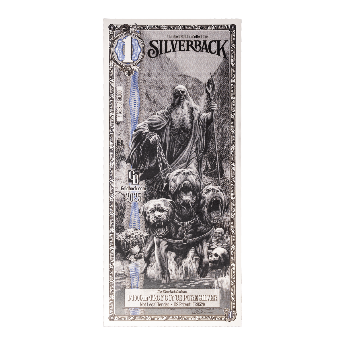 2025 1 Silverback Silver Note Legends of Olympus: Hades