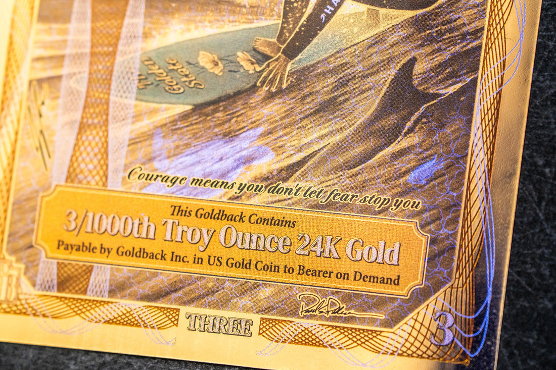 The California Limited Early Release Goldback artwork