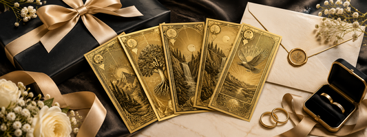 Goldback notes presented as a wedding gift