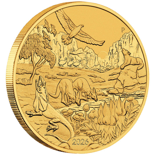 2026 Australia Wonders of Australia: The Outback 1oz Gold Coin – BU