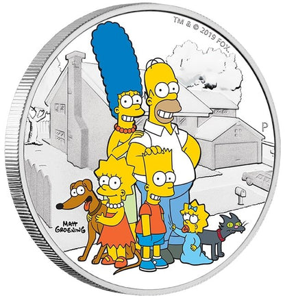 2019 Tuvalu The Simpsons™ Family 2oz Silver Coin (Ultra Rare)