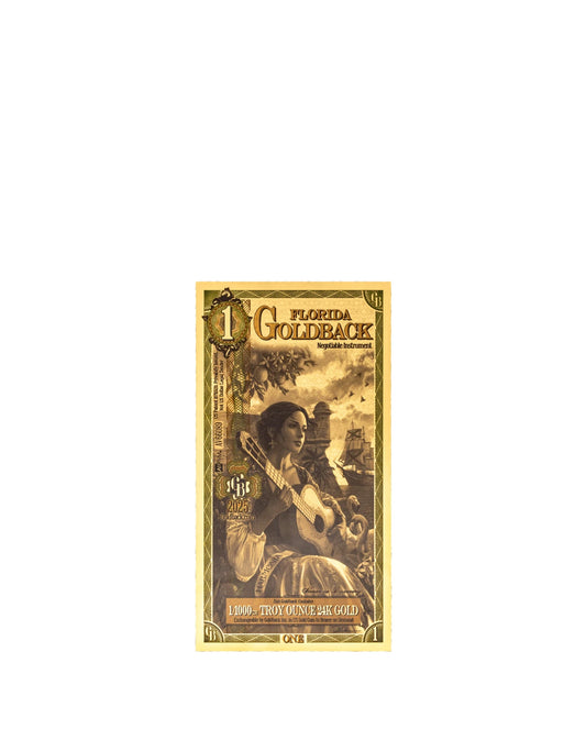 1 Florida Goldback | Aurum Gold Foil Note (24k)