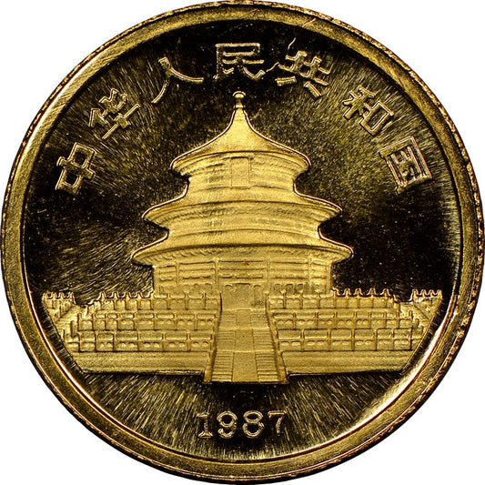 1987 5 Yuan 1/20 oz Gold Panda Coin [BU]