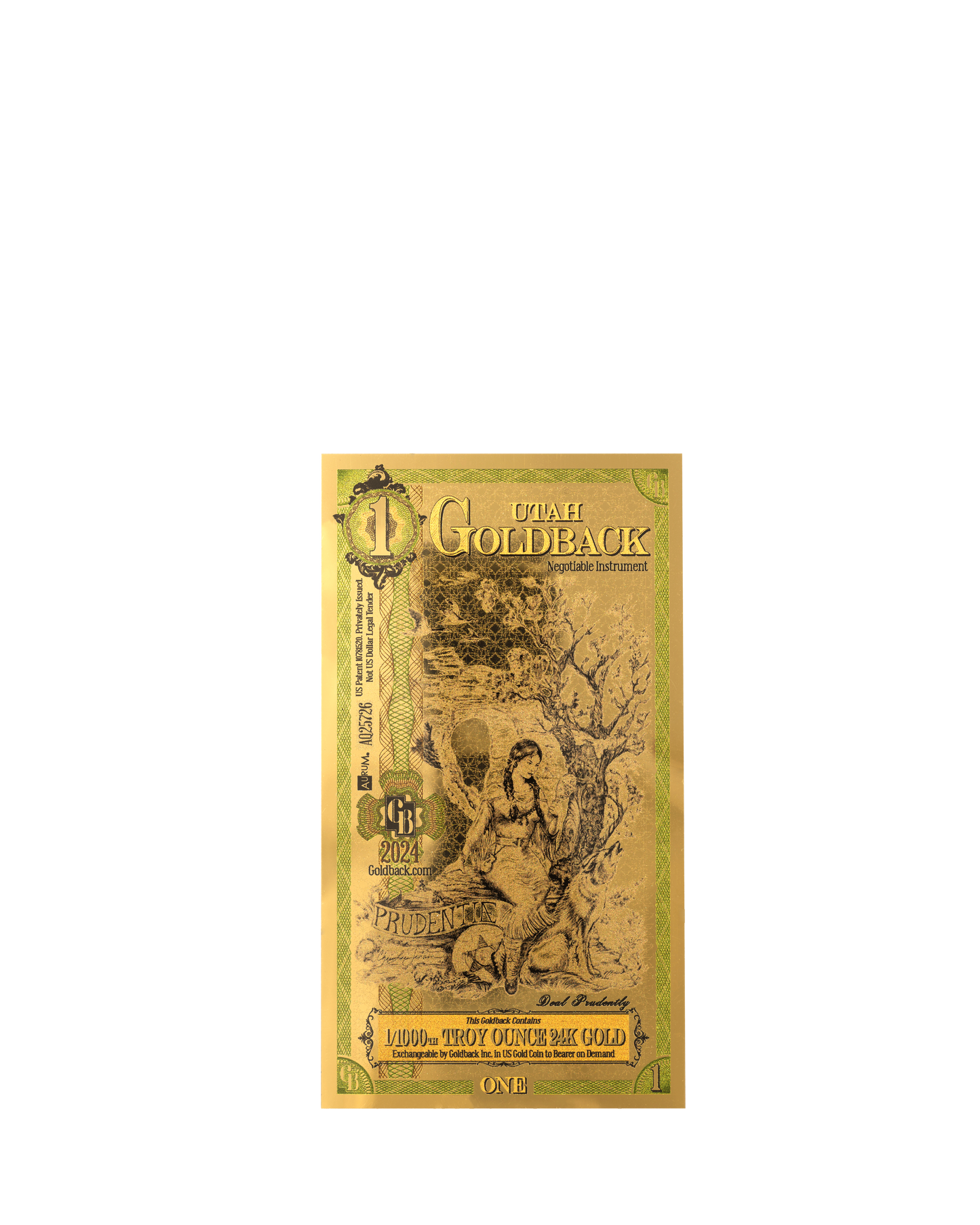 1 Utah Goldback | Aurum Gold Foil Note (24k)