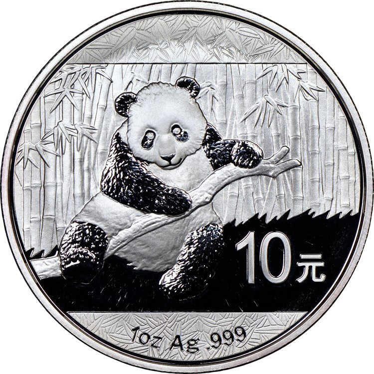 2014 China Mint 1oz Silver 10 Yuan Panda Coin