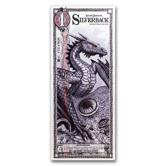 2024 1 Silverback Silver Note Silver Dragon - Red