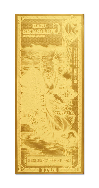 50 Utah Goldback | Aurum Gold Foil Note (24k)