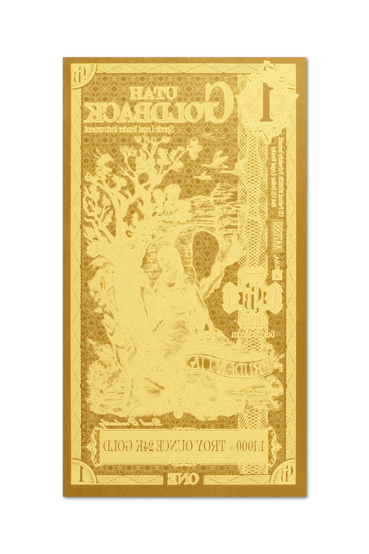 1 Utah Goldback | Aurum Gold Foil Note (24k)