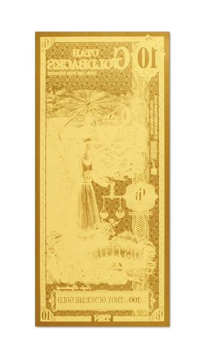 10 Utah Goldback | Aurum Gold Foil Note (24k)