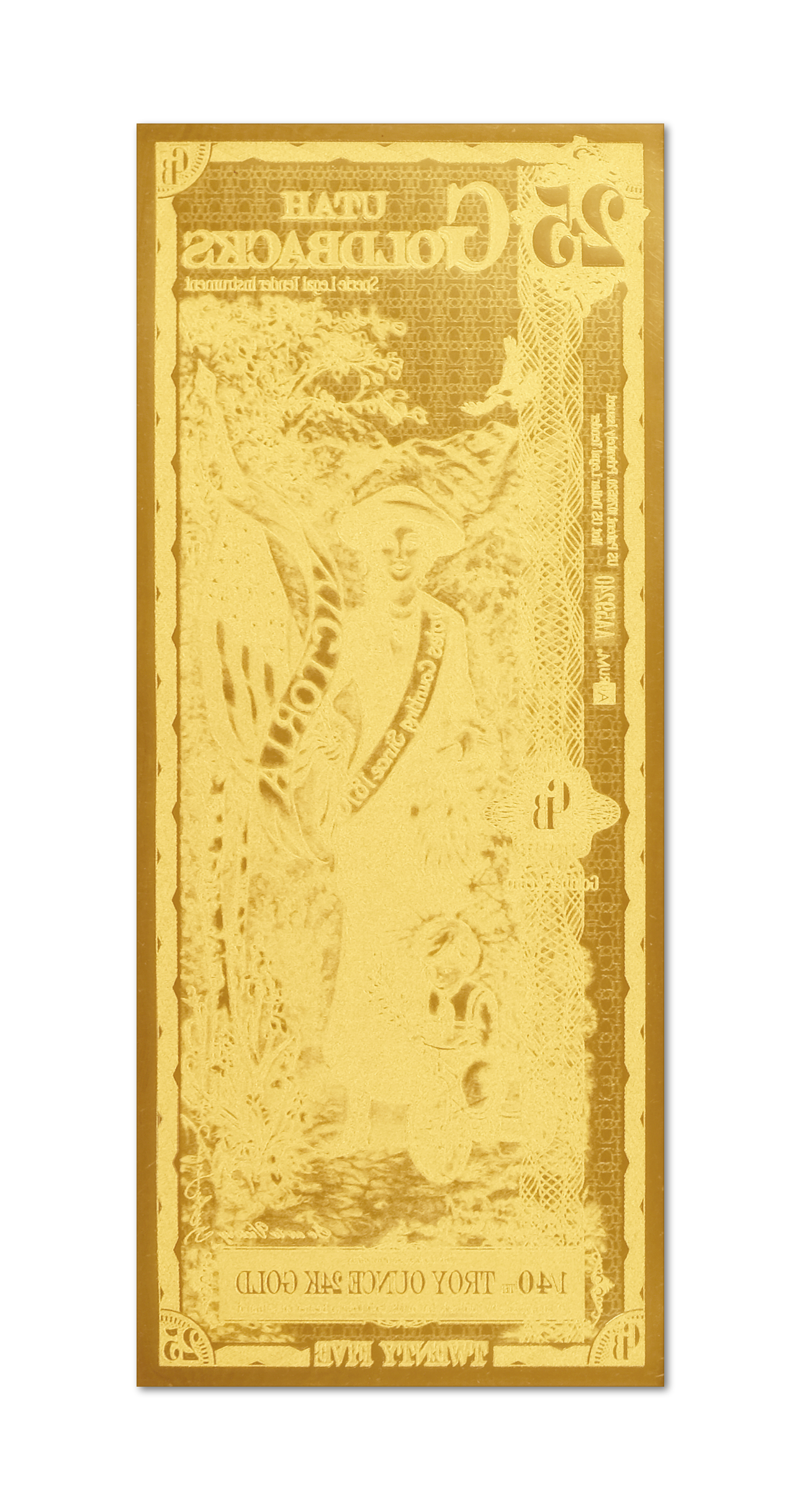 25 Utah Goldback | Aurum Gold Foil Note (24k)