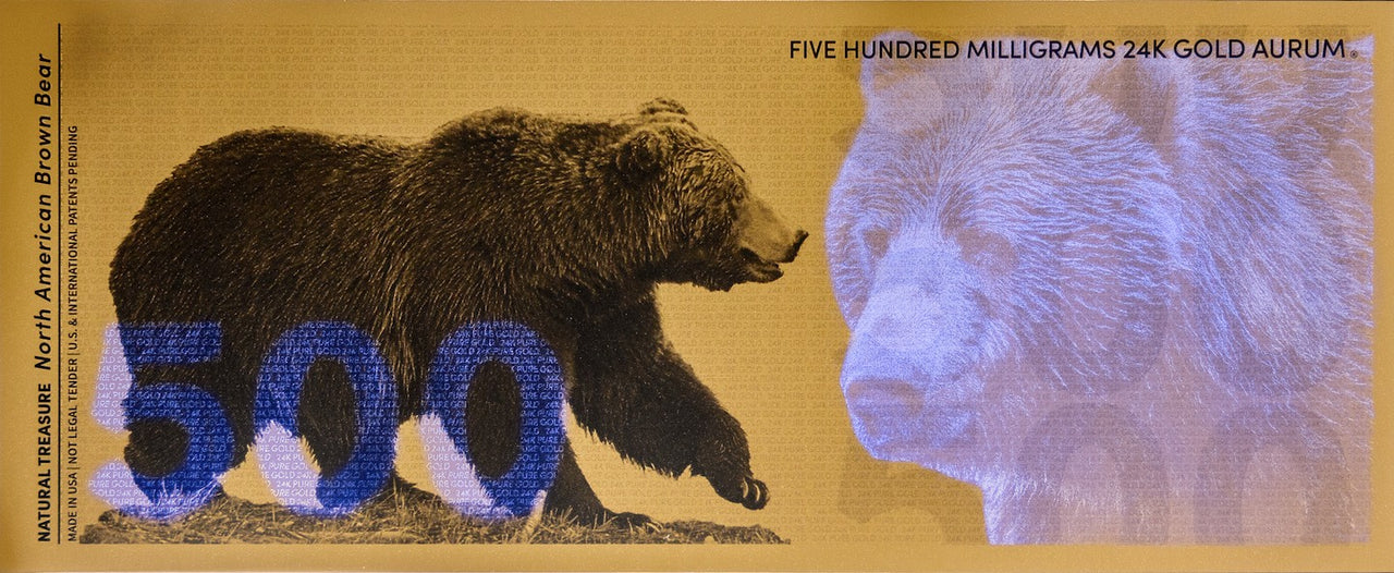 Brown Bear Aurum® 500mg 24k Gold Note