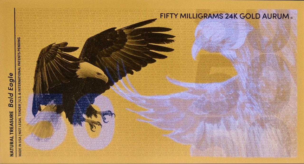 Bald Eagle Aurum® 50mg 24k Gold Note