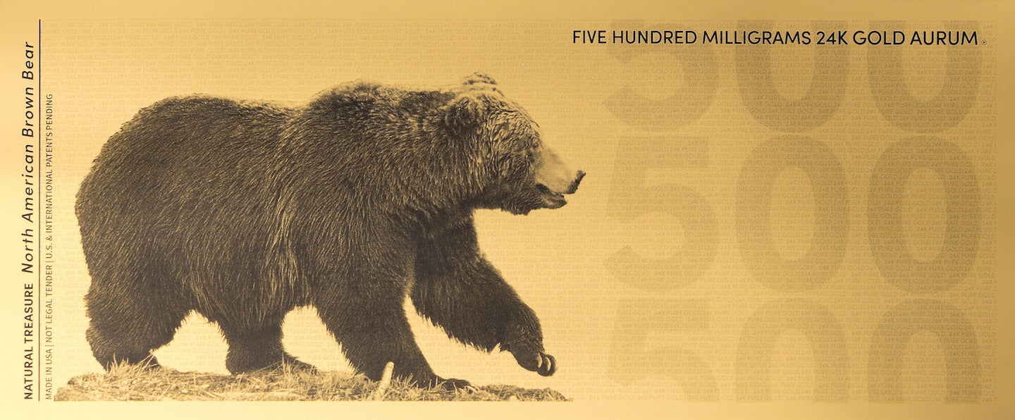 Brown Bear Aurum® 500mg 24k Gold Note