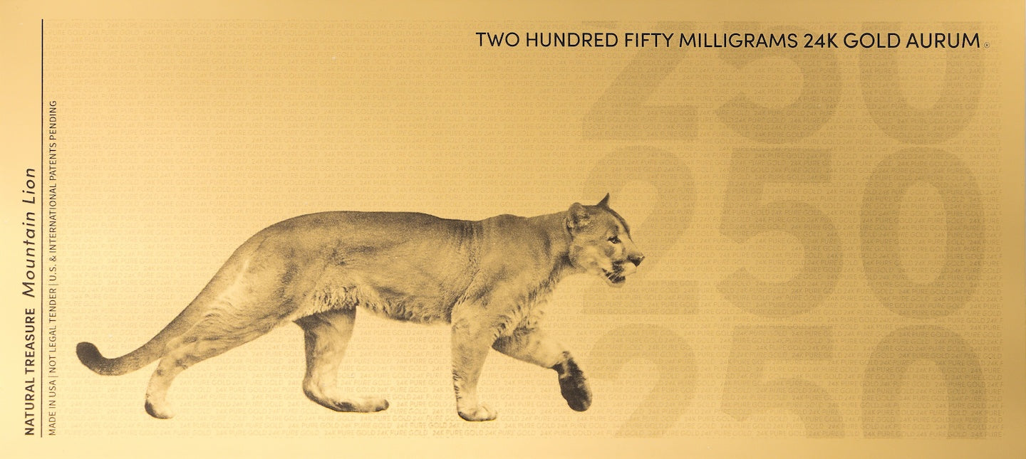 Mountain Lion Aurum® 250mg 24k Gold Note
