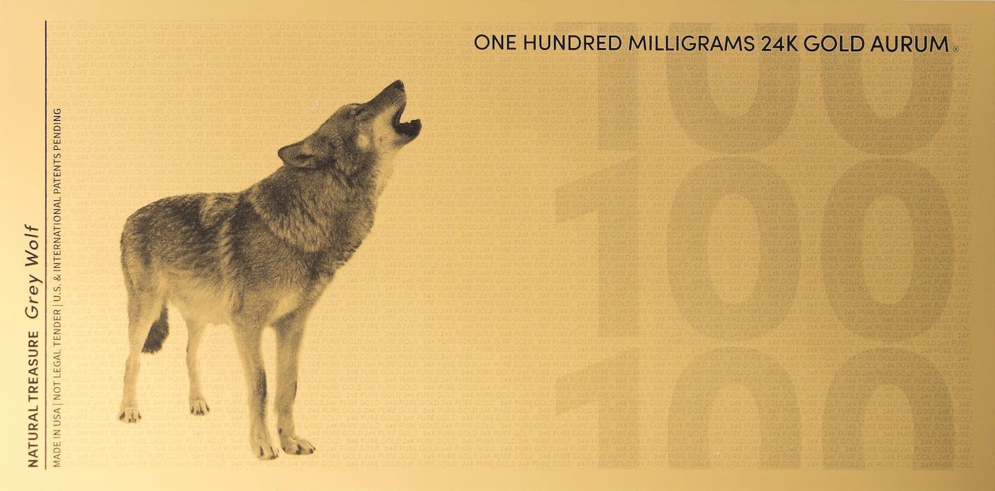 Gray Wolf Aurum® 100mg 24k Gold Note