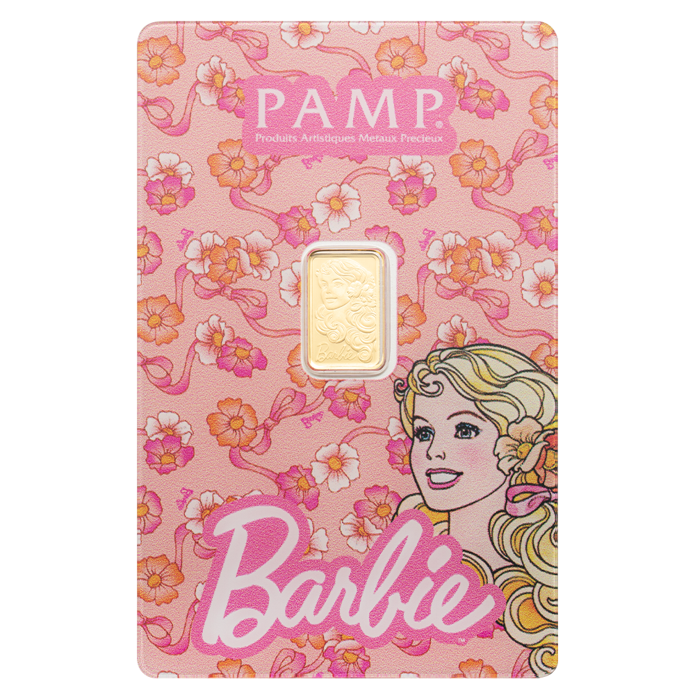 PAMP Suisse 2025 1g Gold Bar Barbie Edition