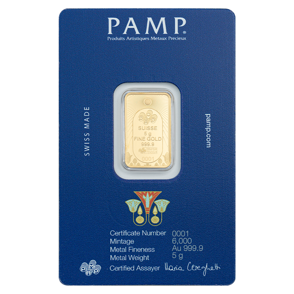 PAMP - 5g Gold Bar - Lucky Scarab