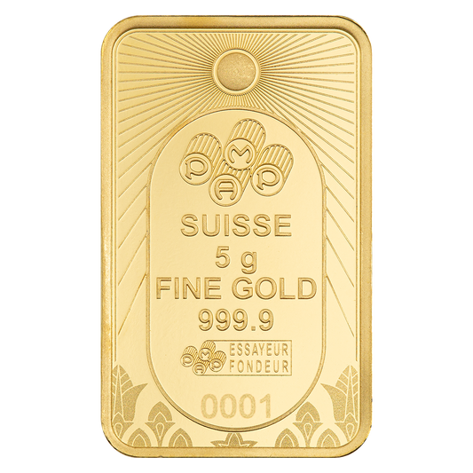 PAMP - 5g Gold Bar - Lucky Scarab