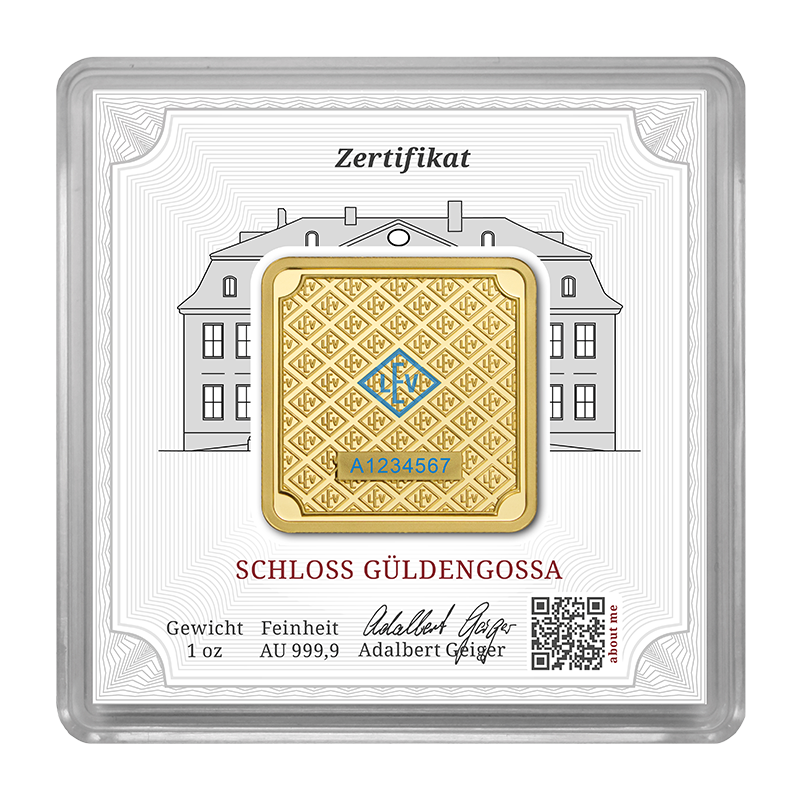 Geiger Original - 1oz Gold Bar in capsule