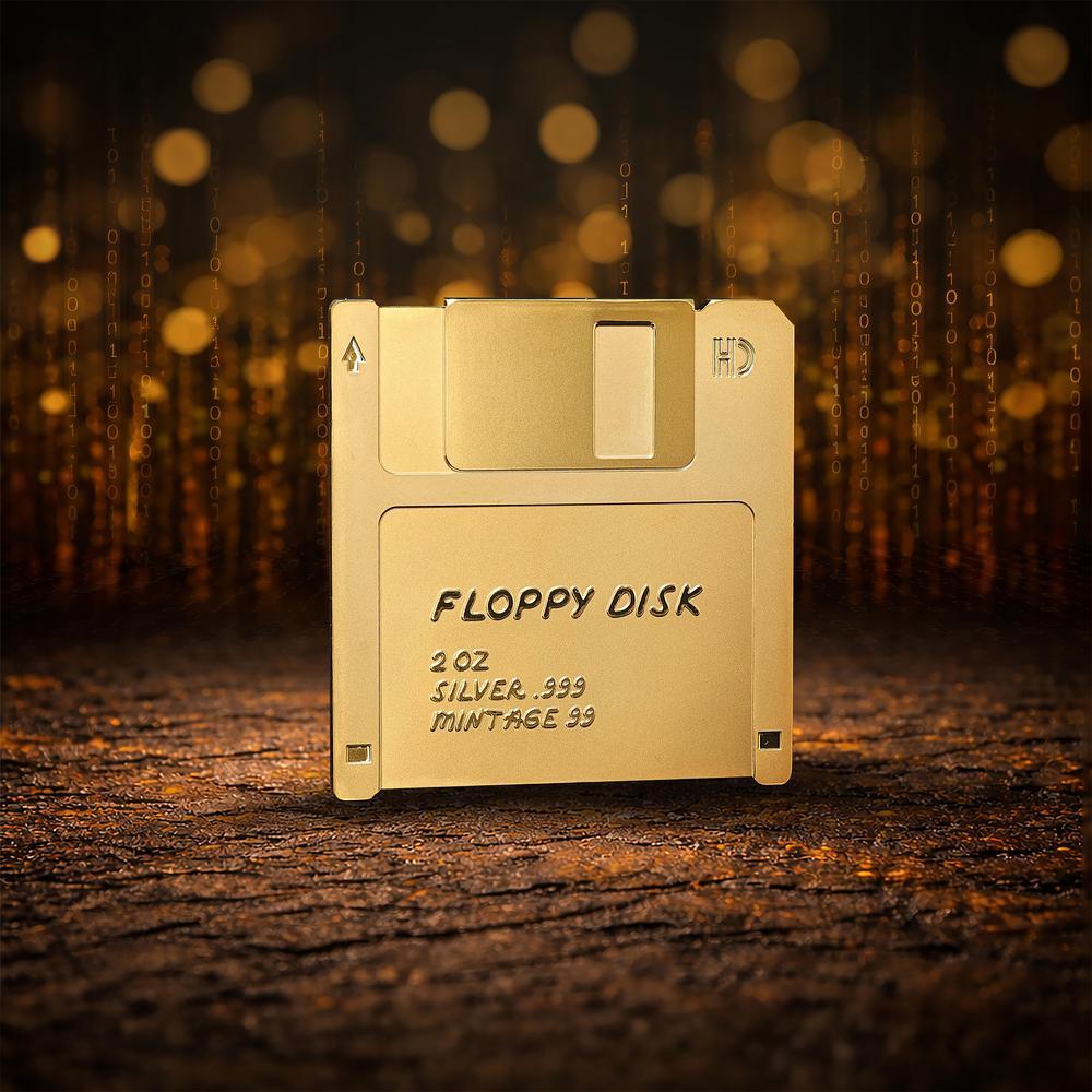 2026 2 oz Floppy Disk Silver Coin