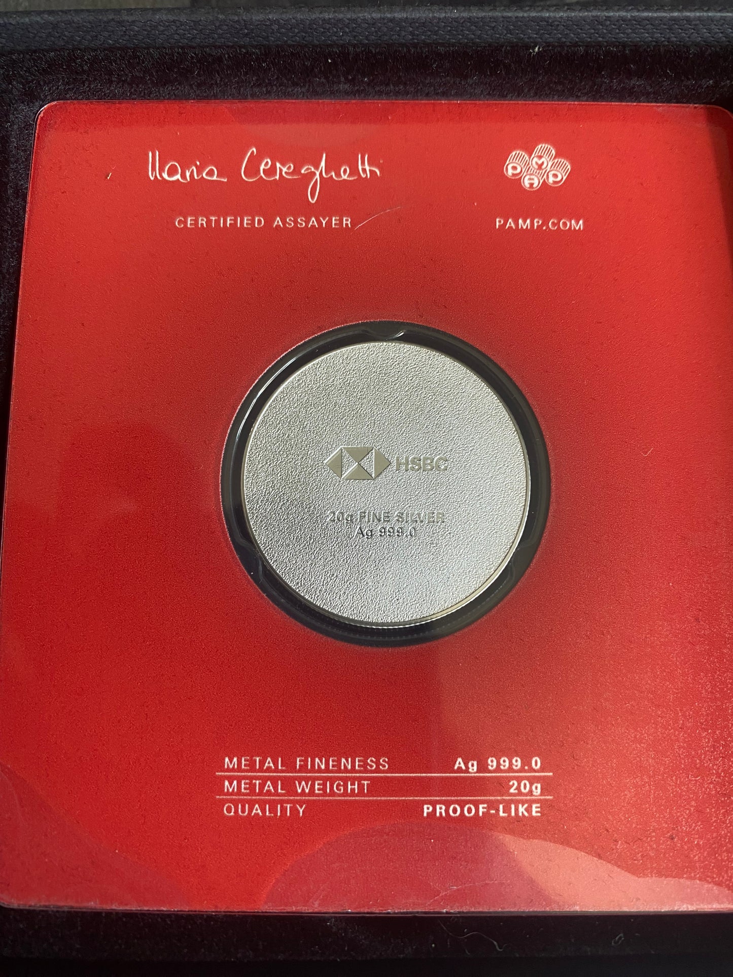 20g Silver HSBC 10 Years of Service Coin