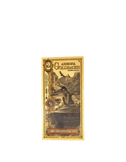 2 Arizona Goldback | Aurum Gold Foil Note (24k)