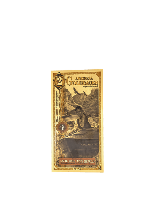 2 Arizona Goldback | Aurum Gold Foil Note (24k)