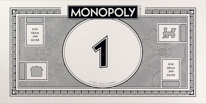 2024 Samoa Monopoly Currency Set - 5g Gold, 1g Gold, 5g Silver Notes & Royal Mint 50p Proof Coin