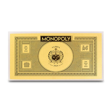 PAMP 1g Gold Monopoly Currency Note