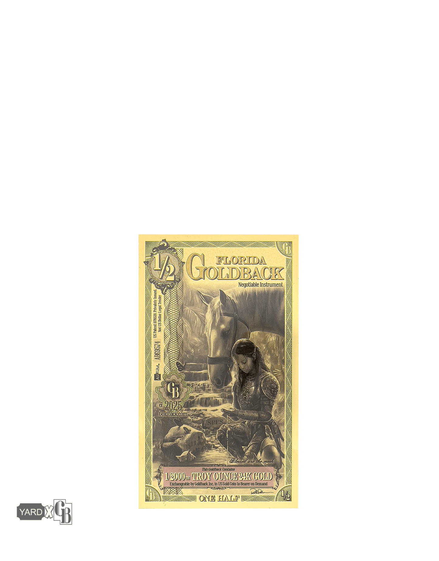 1/2 Florida Goldback | Aurum Gold Foil Note (24k)