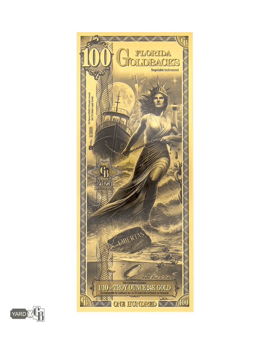 100 Florida Goldback | Aurum Gold Foil Note (24k)