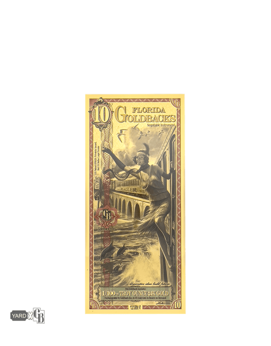 10 Florida Goldback | Aurum Gold Foil Note (24k)