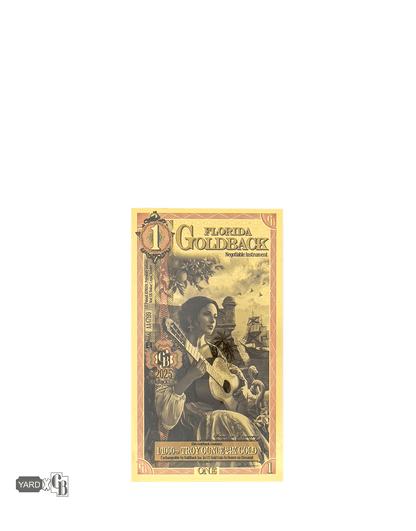 1 Florida Goldback | Aurum Gold Foil Note (24k)