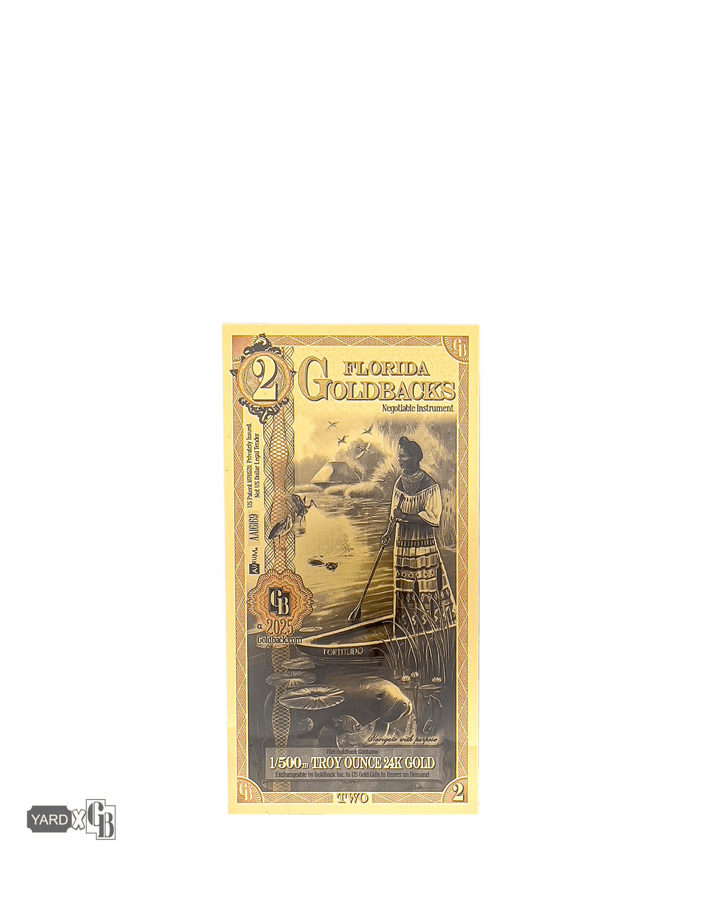 2 Florida Goldback | Aurum Gold Foil Note (24k)
