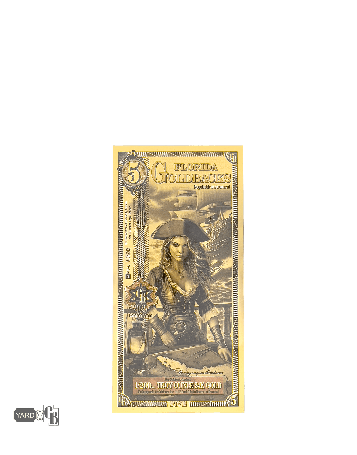 5 Florida Goldback | Aurum Gold Foil Note (24k)
