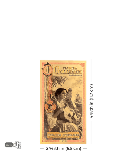 1 Florida Goldback | Aurum Gold Foil Note (24k)